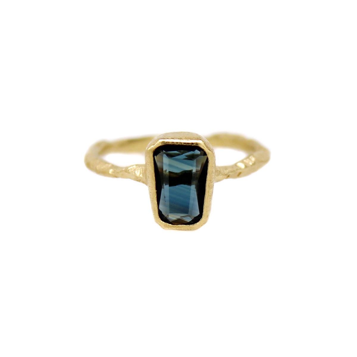 One-of-a-Kind Narrow Crest Sapphire Ring