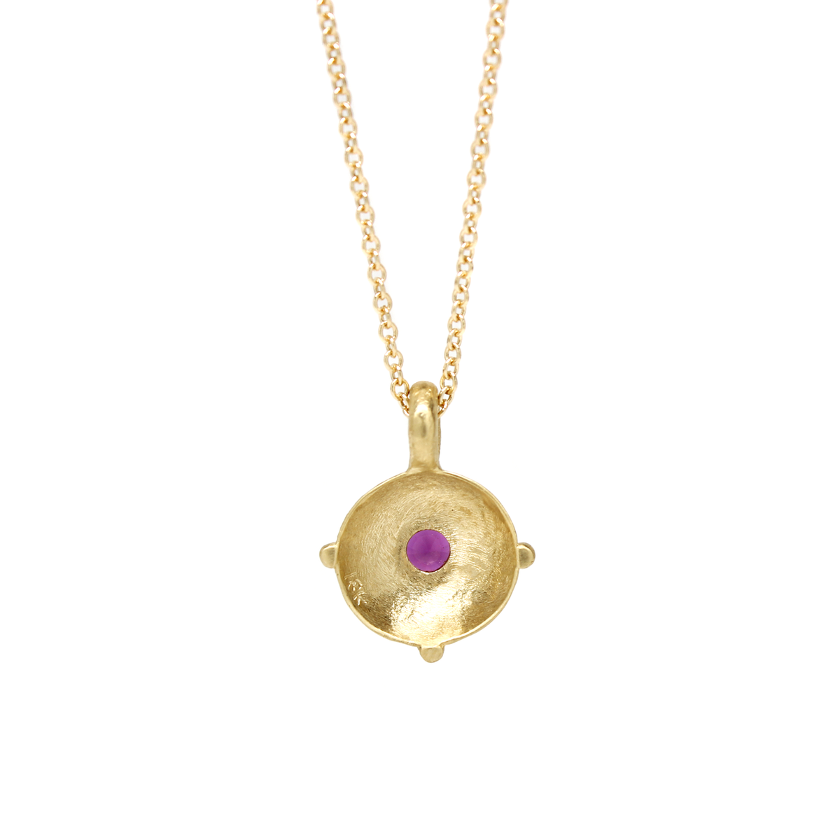 One-of-a-Kind Dotted Dome Pink Sapphire Necklace
