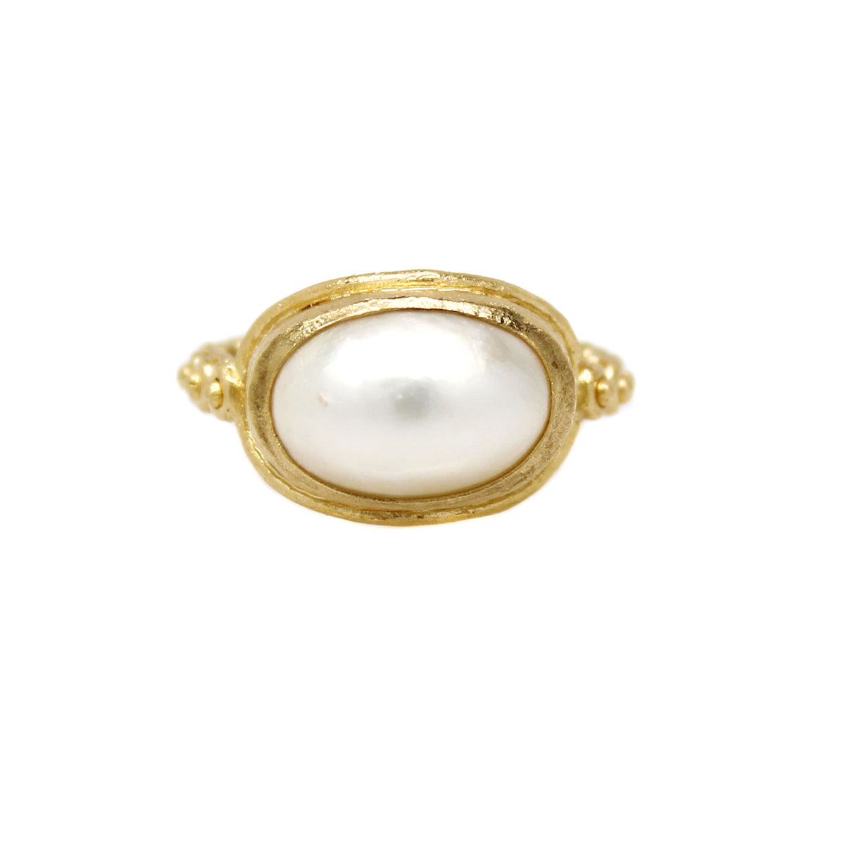 One-of-a-Kind Oval Mabè Pearl Ring