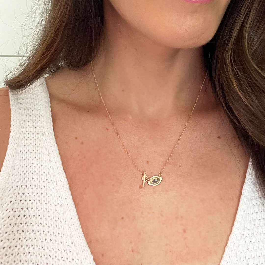 One-of-a-Kind Diamond Evil Eye Necklace