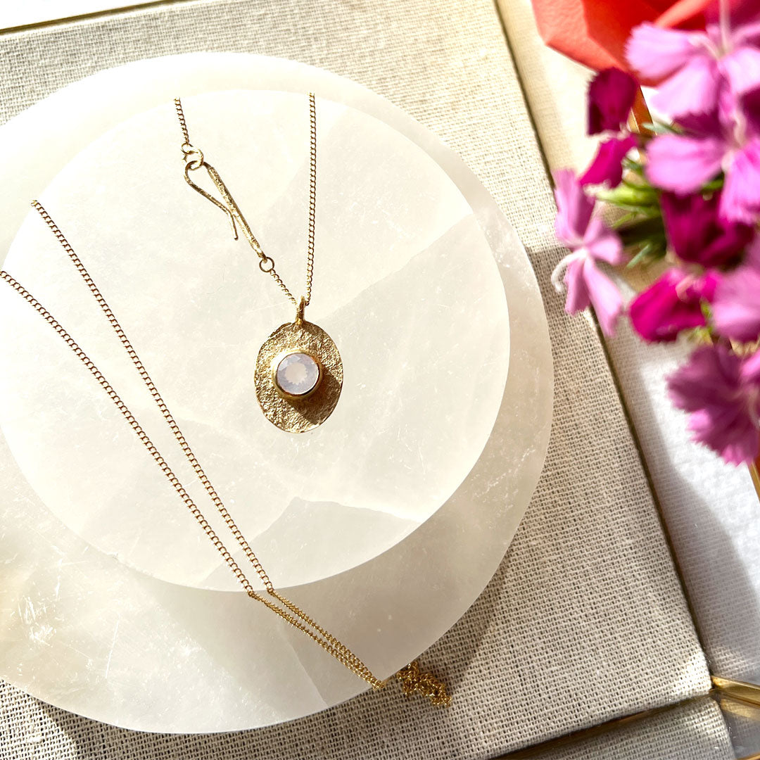 One-of-a-Kind Long Lilac Quartz Necklace