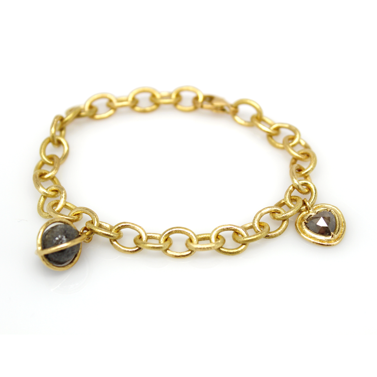 One-of-a-Kind Multi-Diamond Charm Bracelet