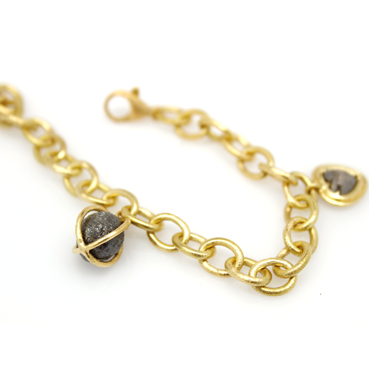 One-of-a-Kind Multi-Diamond Charm Bracelet
