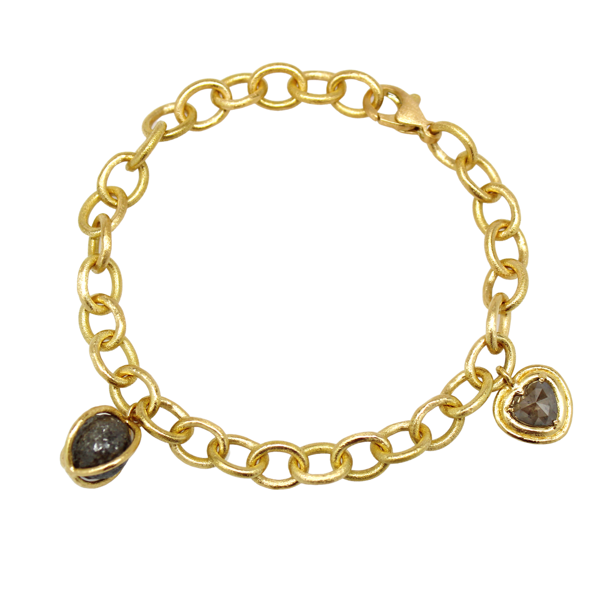One-of-a-Kind Multi-Diamond Charm Bracelet