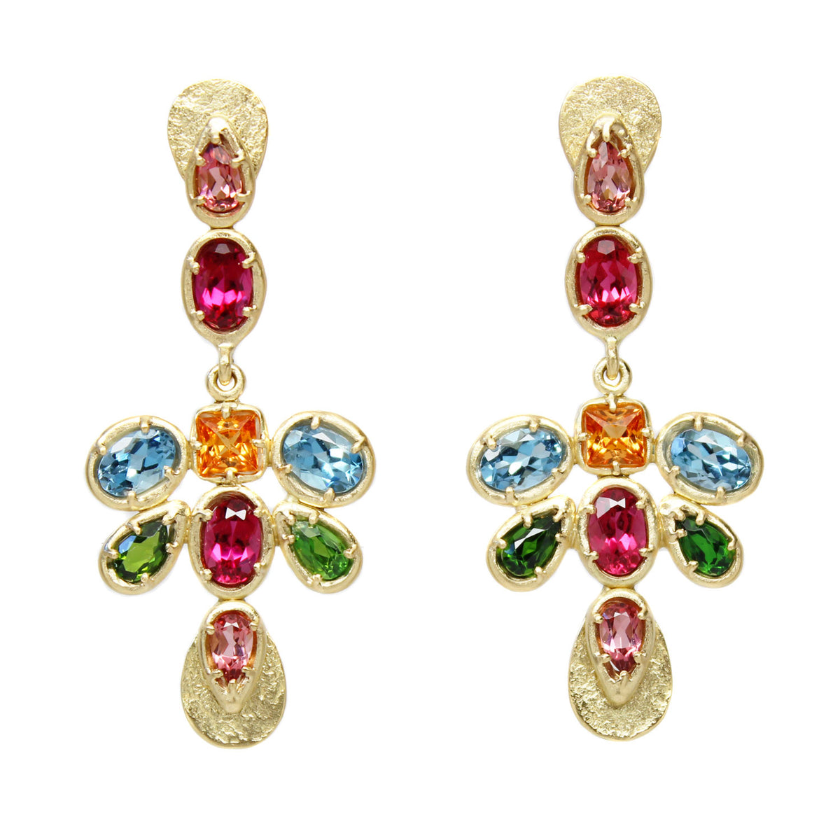 One-of-a-Kind Multi-Gem Chandelier Dangles
