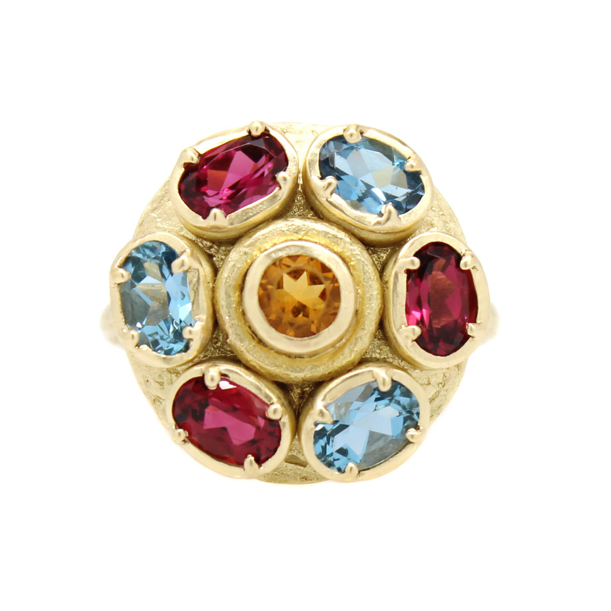 One-of-a-Kind Radial Gem Statement Ring