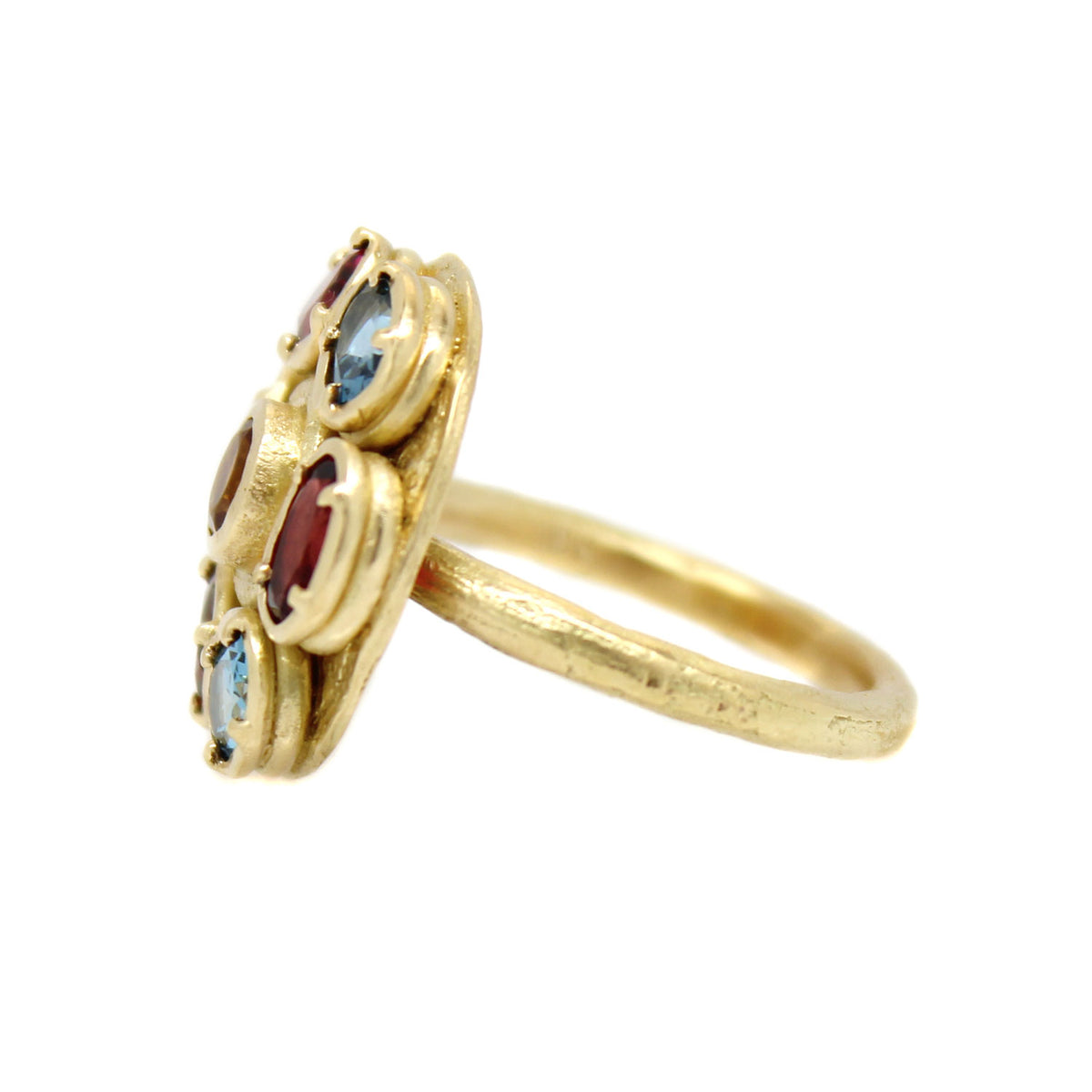 One-of-a-Kind Radial Gem Statement Ring
