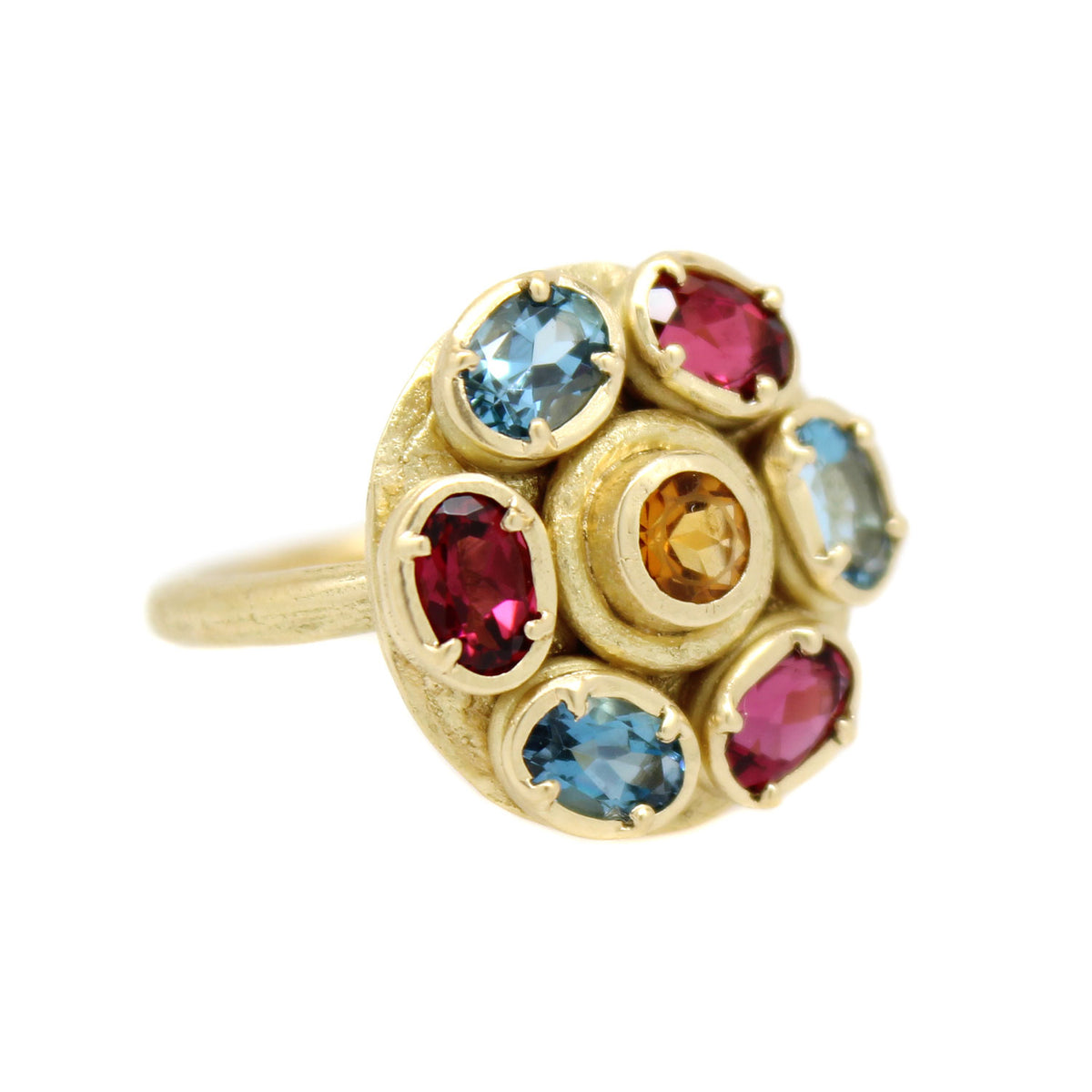 One-of-a-Kind Radial Gem Statement Ring