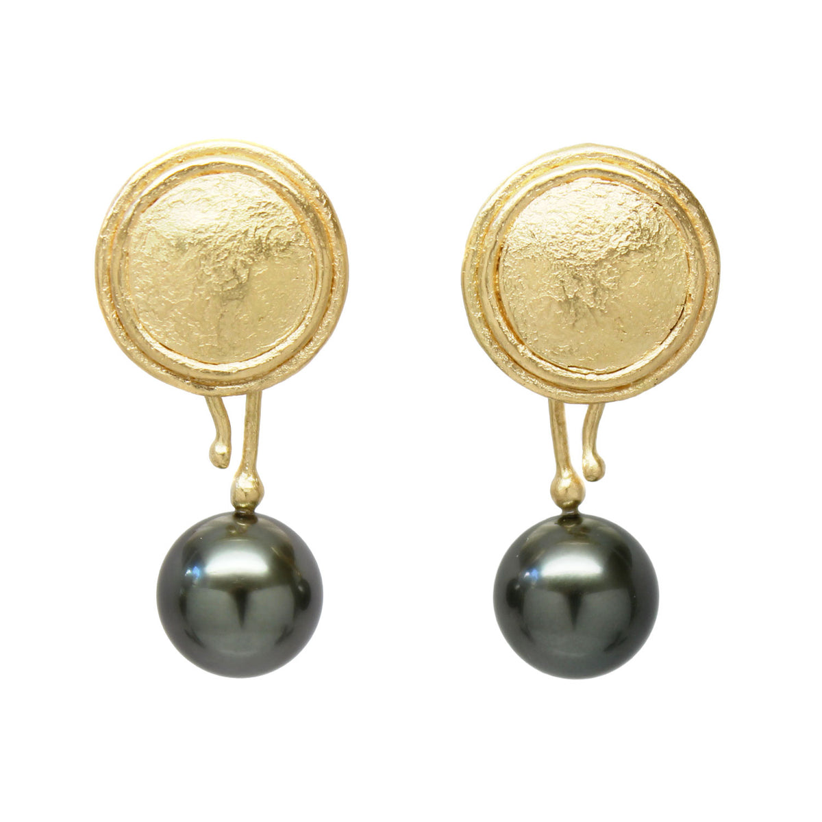 One-of-a-Kind Black Or White Interchangeable Pearl Drop Earrings