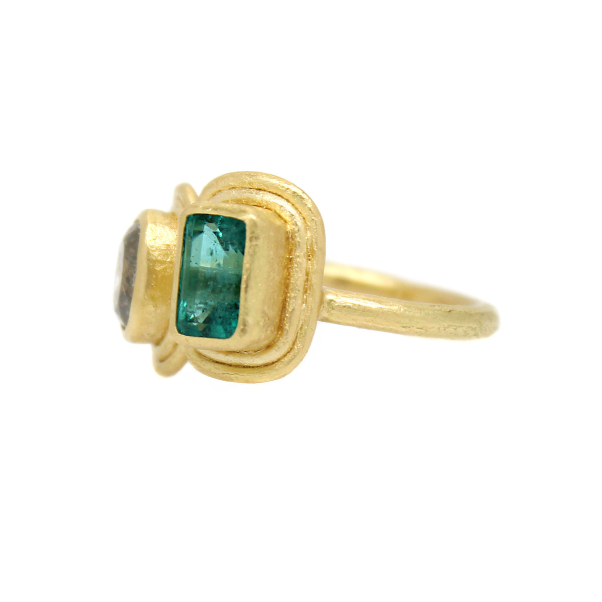 One-of-a-Kind Toi et Moi Emerald & Diamond Ring