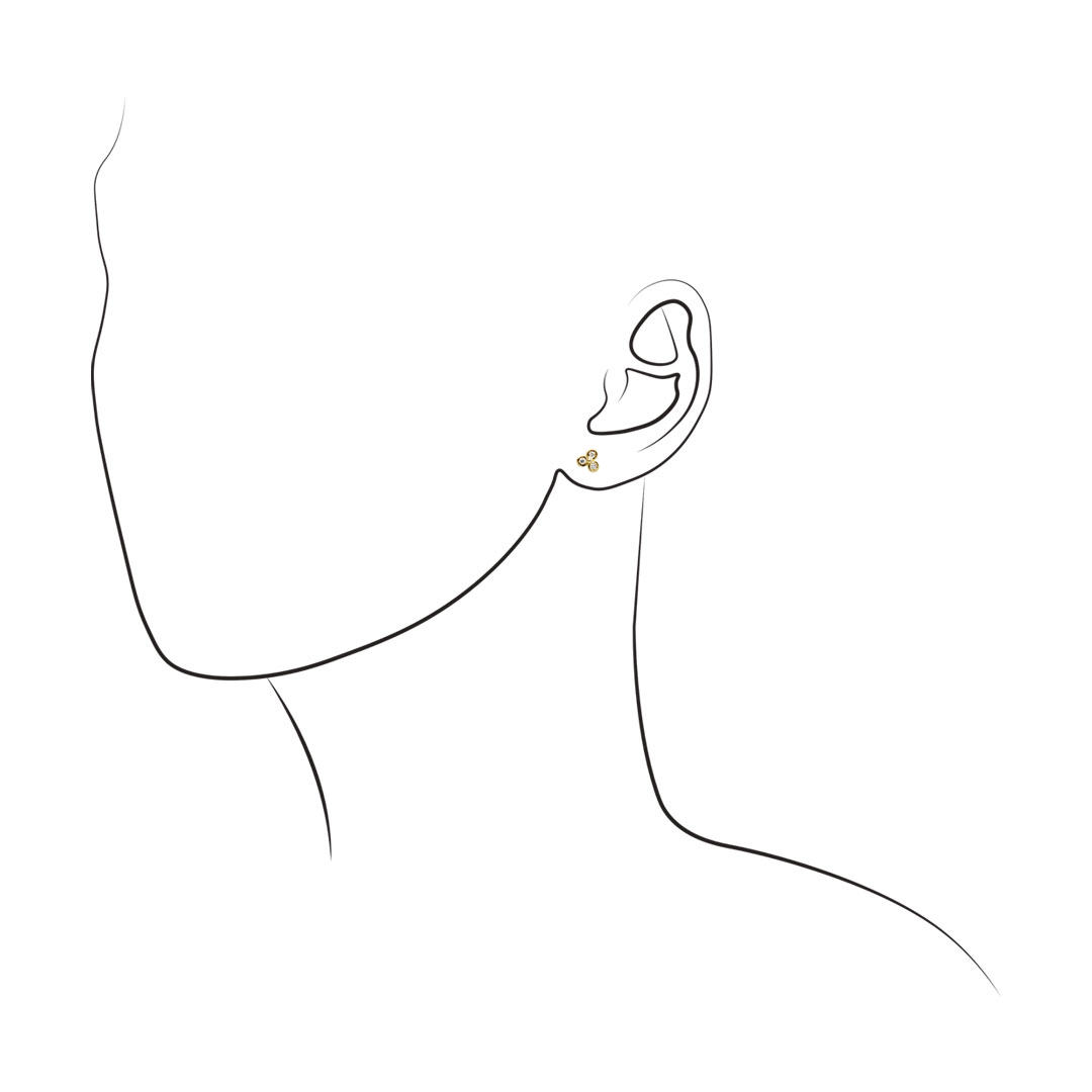 Diamond & Dot Cluster Studs