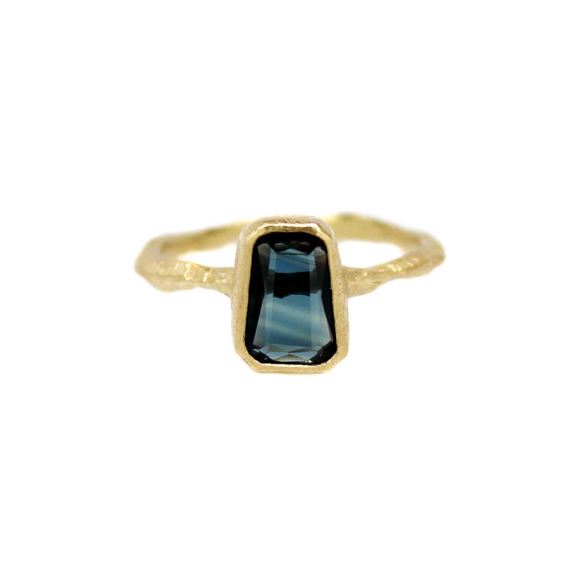 One-of-a-Kind Narrow Crest Sapphire Ring