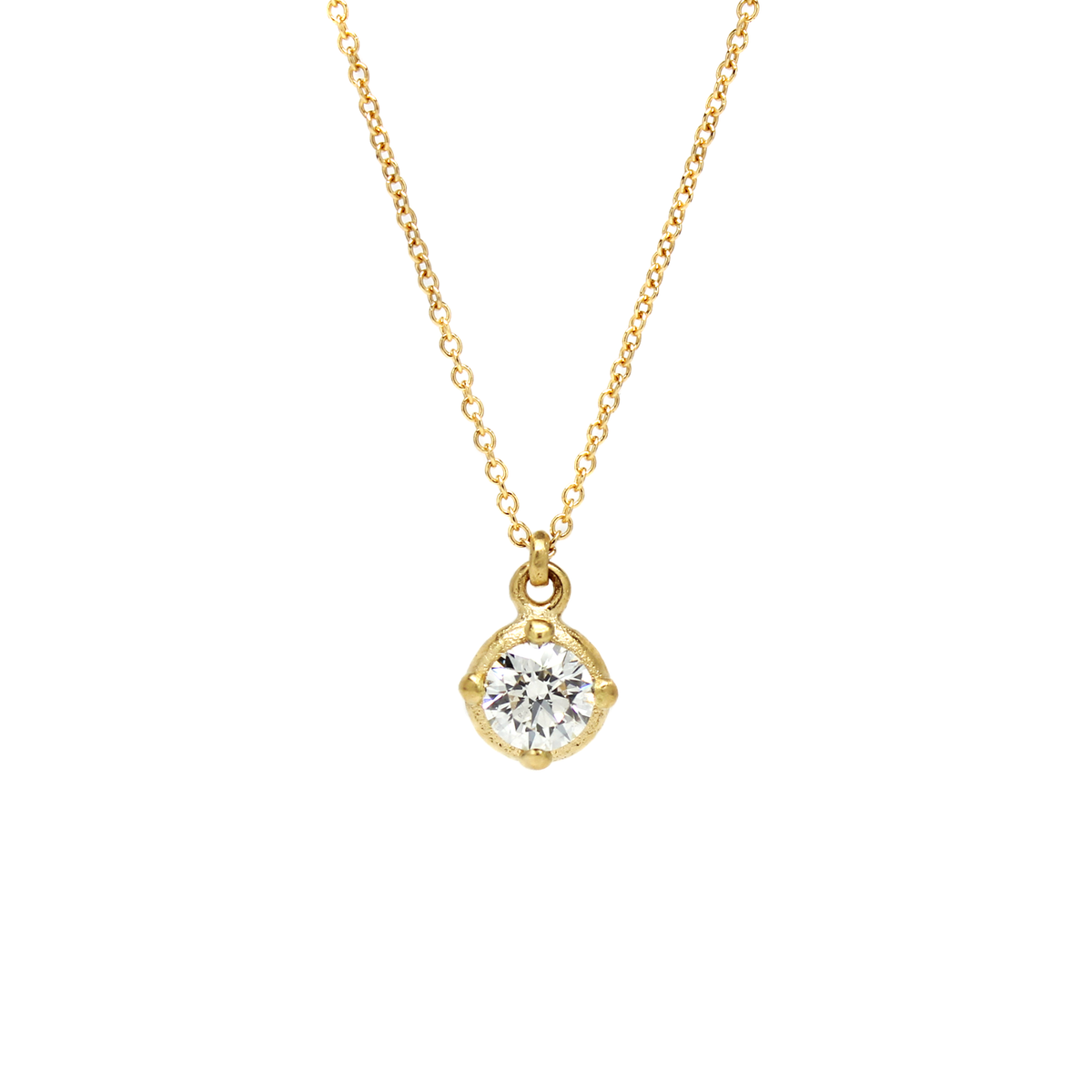 One-of-a-Kind Round Diamond Necklace