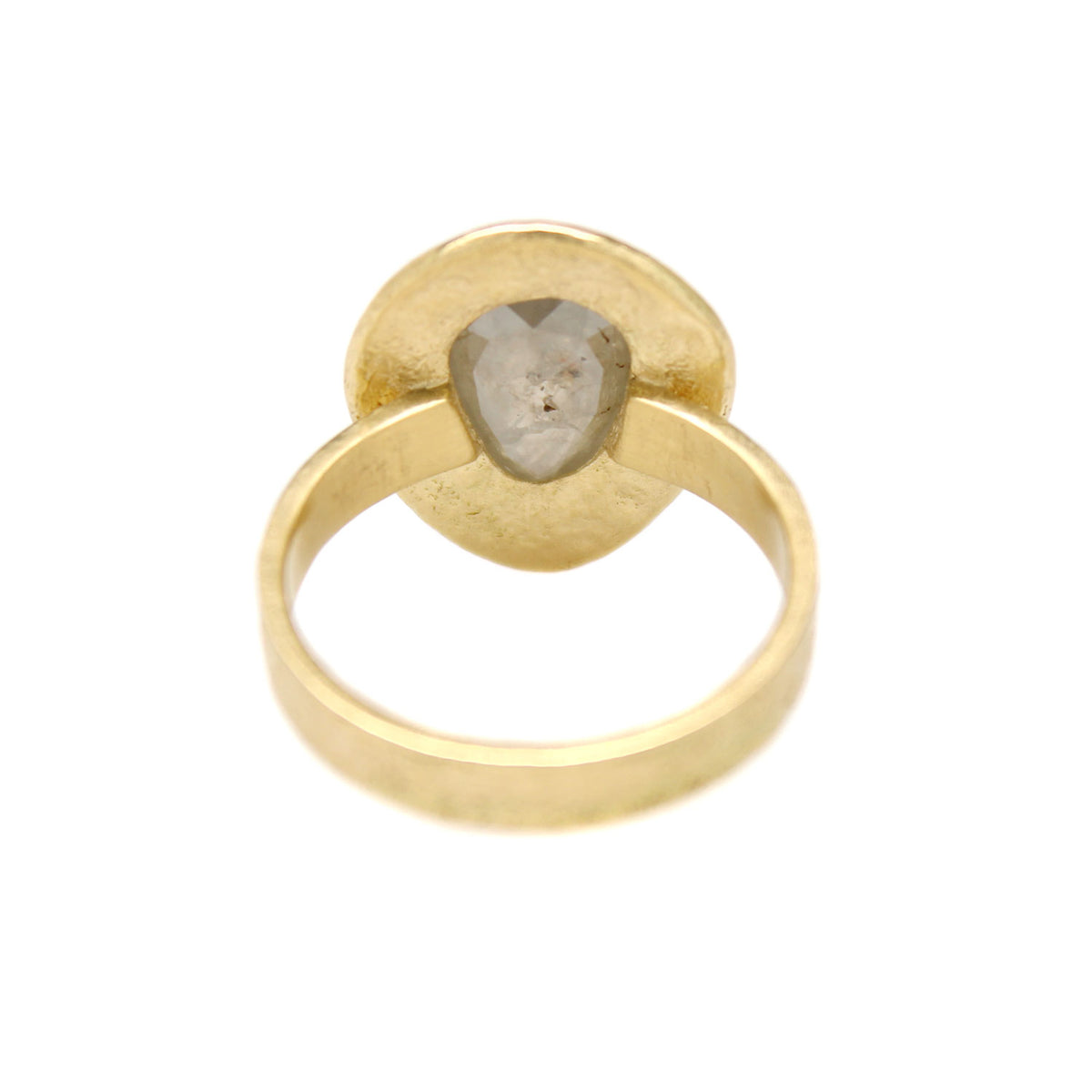 One-of-a-Kind Double Bordered Pear Shaped Diamond Ring