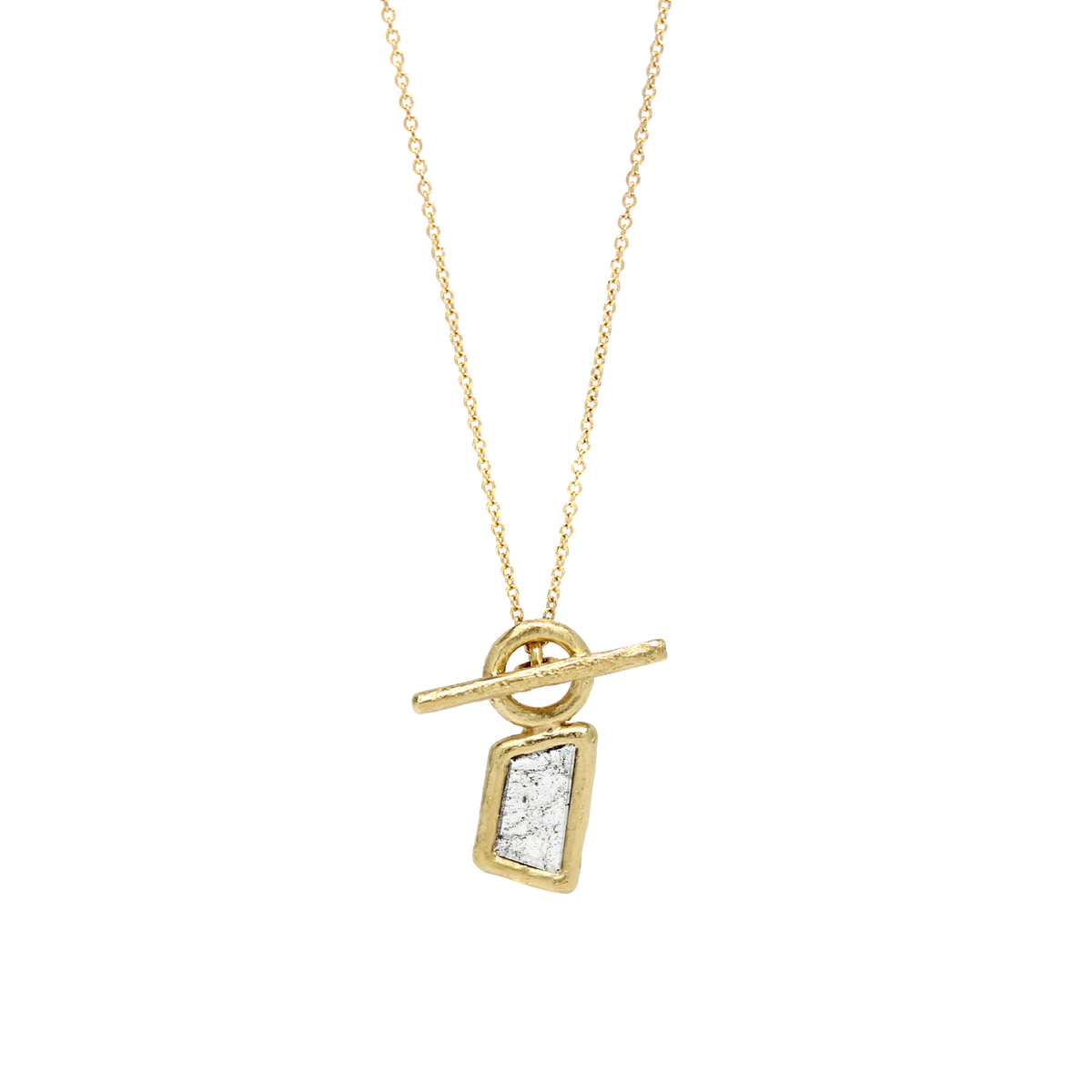 One-of-a-Kind Faux Toggle Diamond Slab Necklace *Updated Design*
