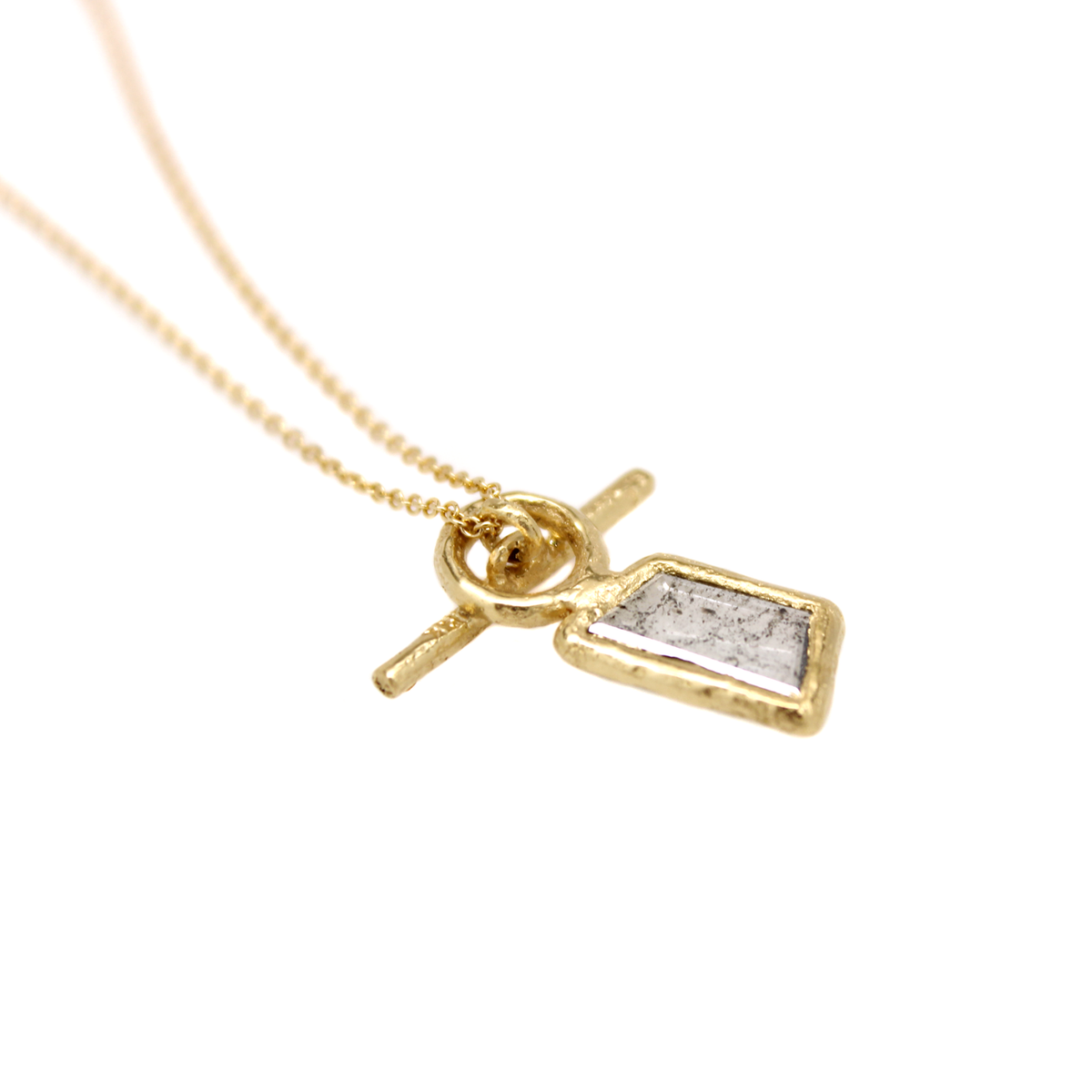 One-of-a-Kind Faux Toggle Diamond Slab Necklace *Updated Design*