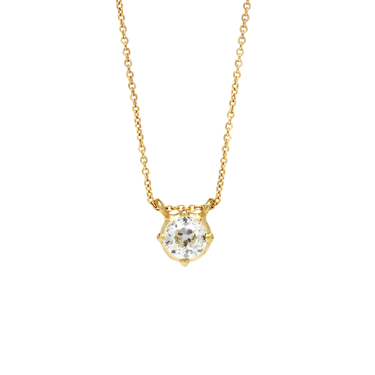 One-of-a-Kind Old Mine Cut Diamond Necklace