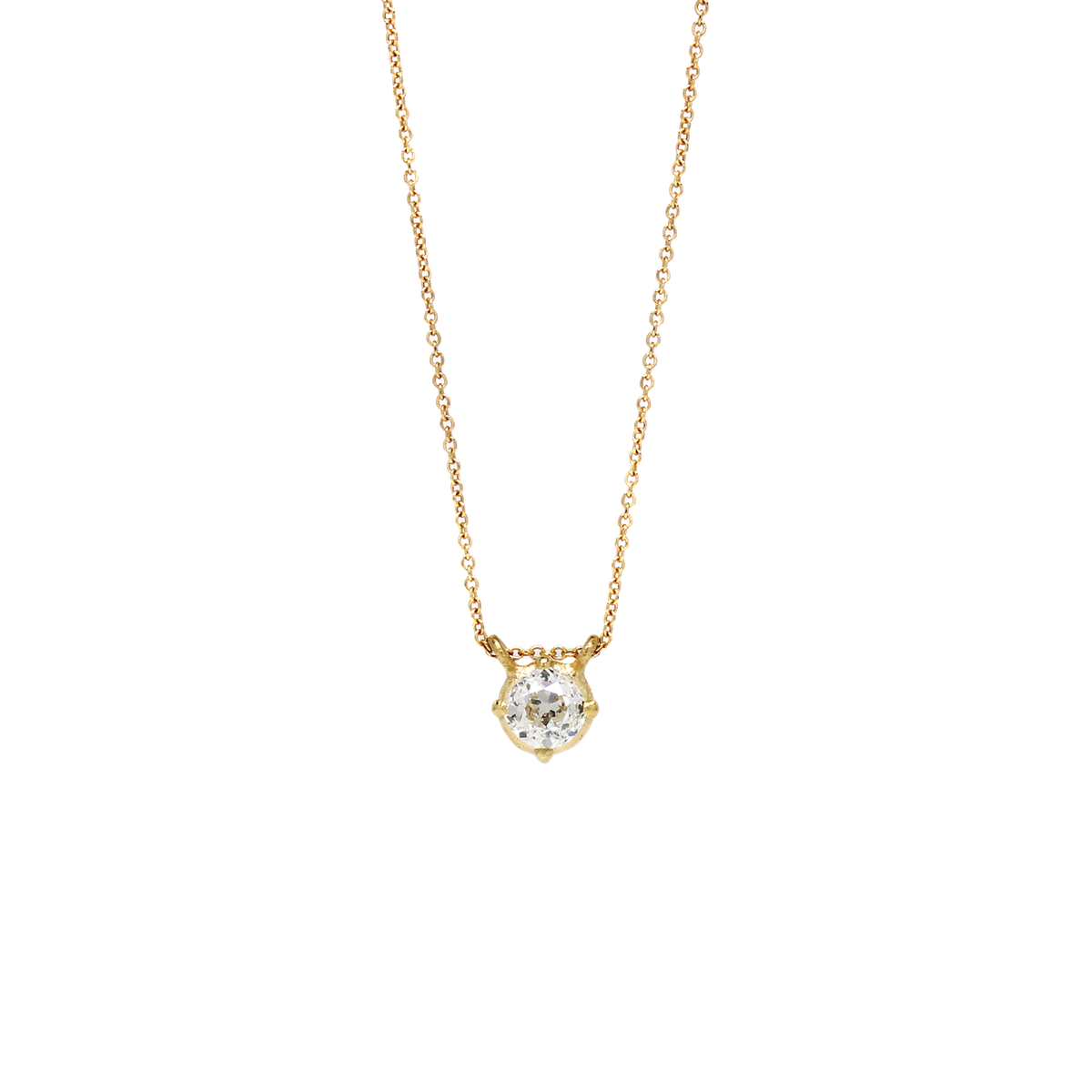 One-of-a-Kind Old Mine Cut Diamond Necklace