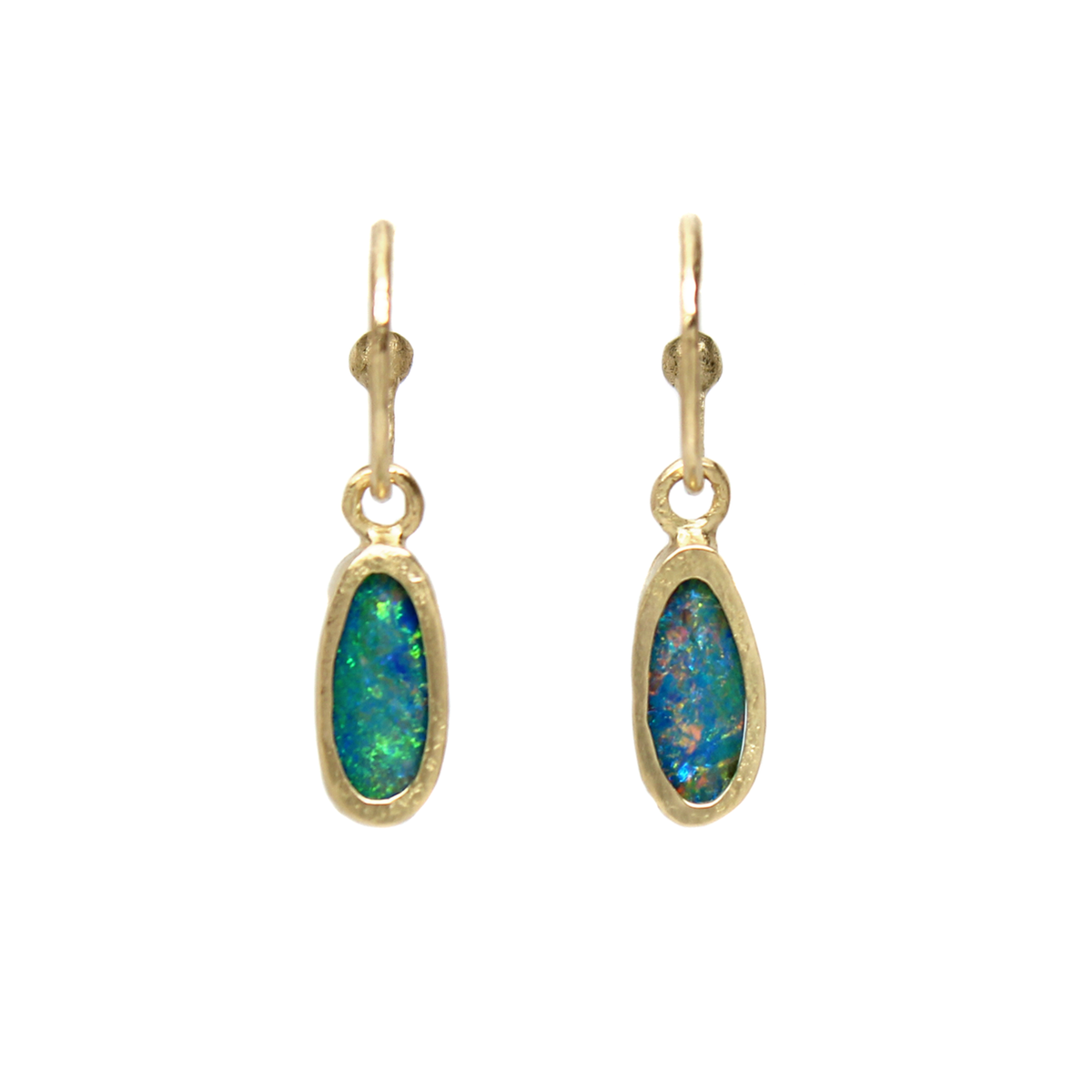 One-of-a-Kind Hoops with Opal Dangles