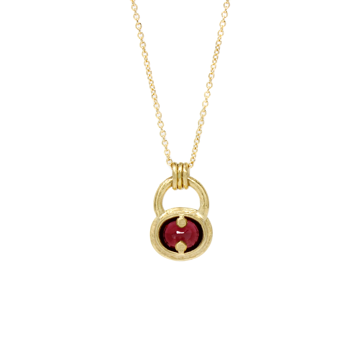 One-of-a-Kind Oval Rhodolite Garnet Necklace