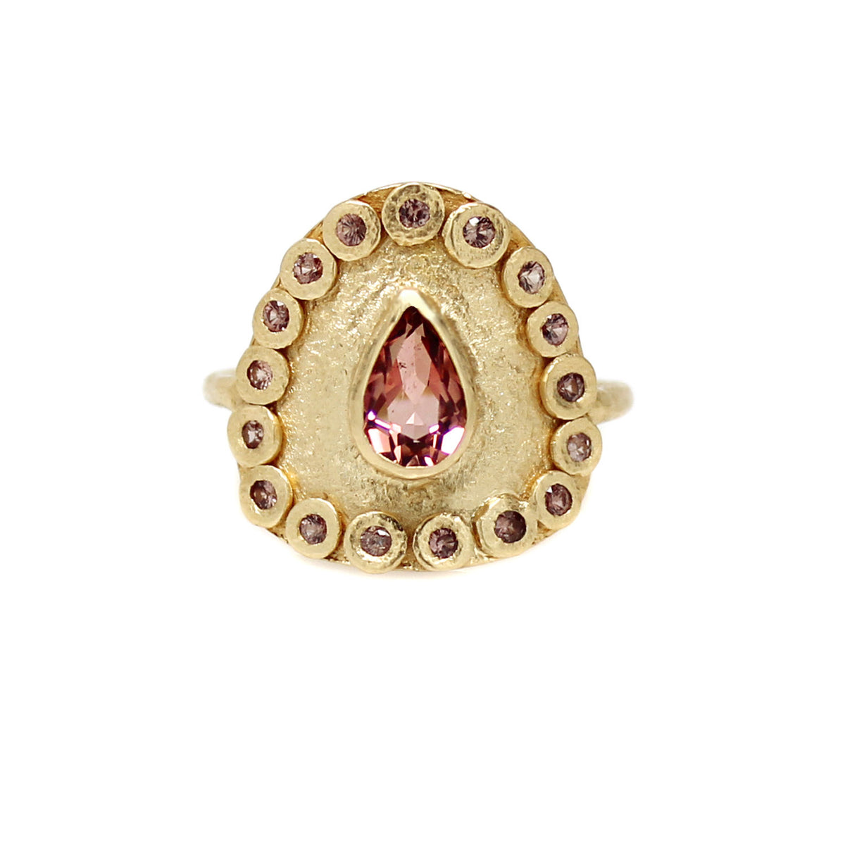 One-of-a-Kind Pink Tourmaline &amp; Cognac Sapphire Ring