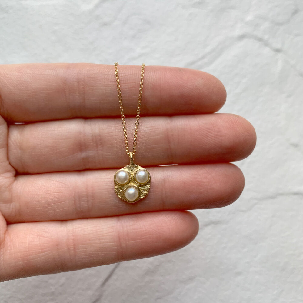 J. Mills Studio Large Baroque Pearl Cluster Necklace - Gold | Garmentory