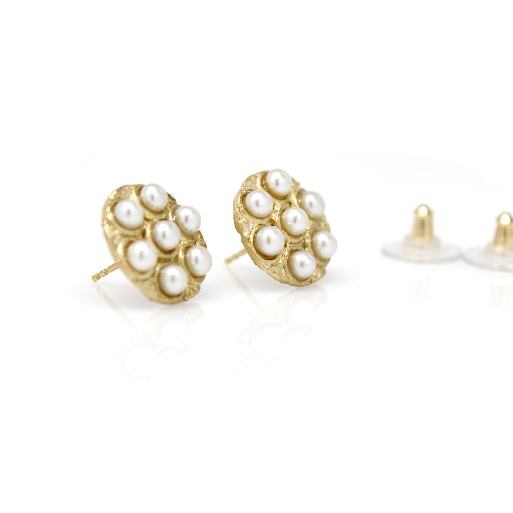Seven Pearl Cluster Studs