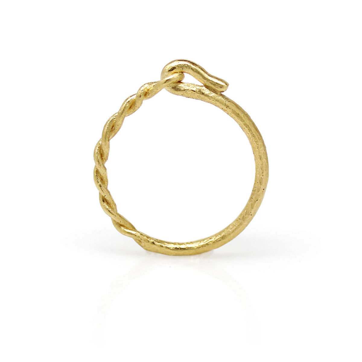 Hooked Textured Twist &amp; Rail Ring