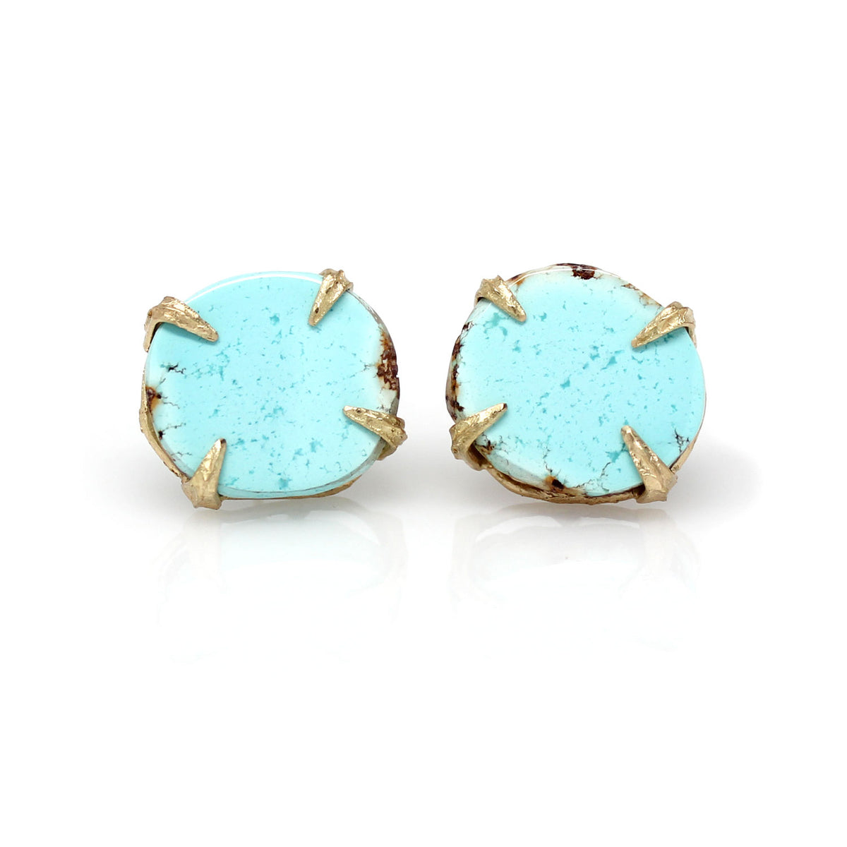 One-of-a-Kind Lavender Turquoise Statement Studs