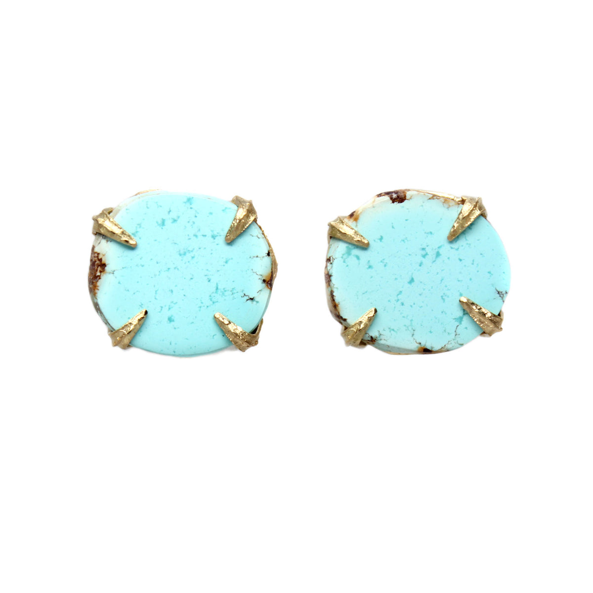 One-of-a-Kind Lavender Turquoise Statement Studs