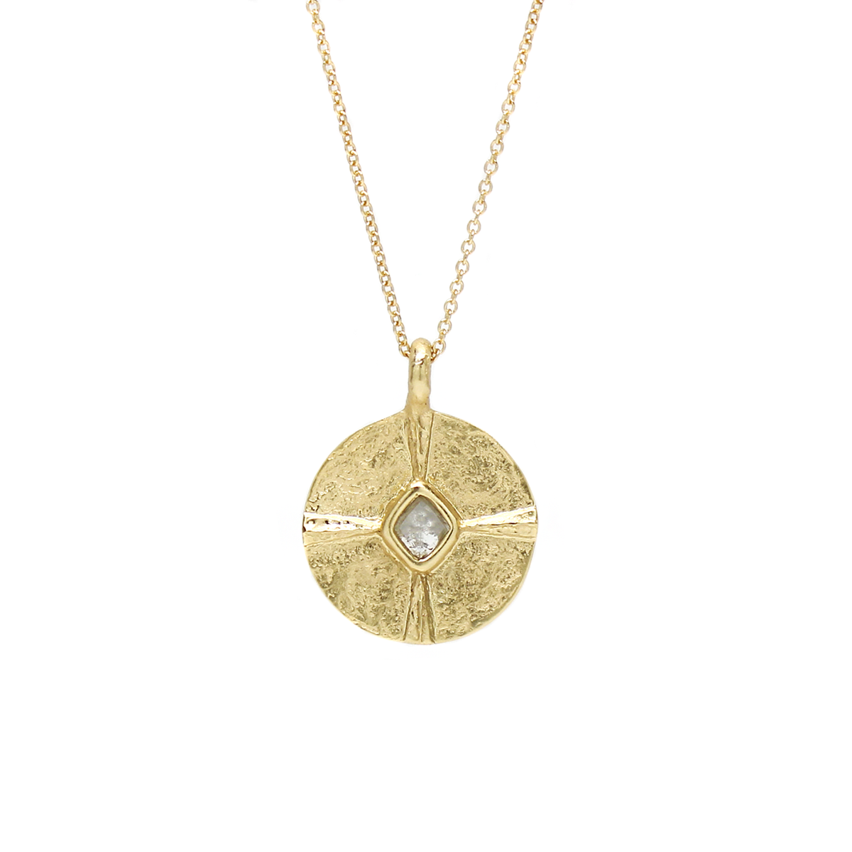 One-of-a-Kind Diamond Radial Ridge Necklace