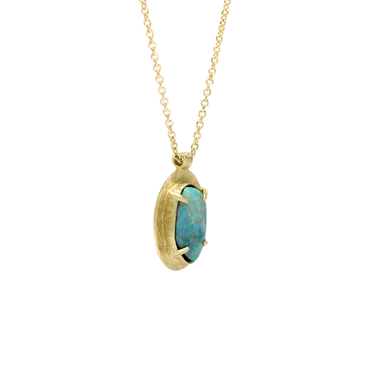 One-of-a-Kind Opal Doublet Oval Necklace