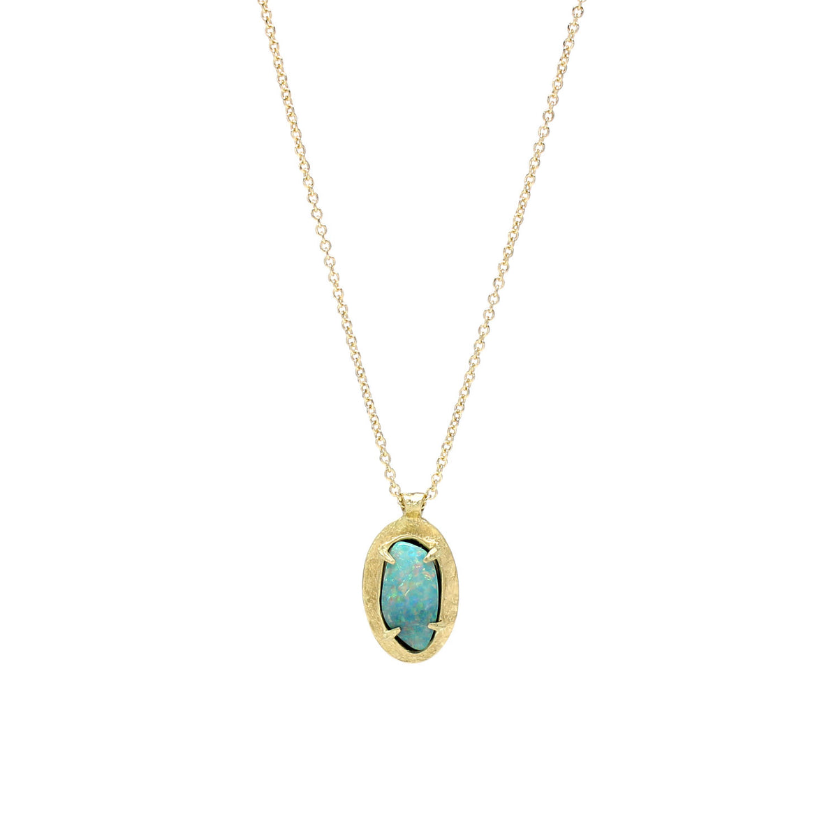 One-of-a-Kind Opal Doublet Oval Necklace