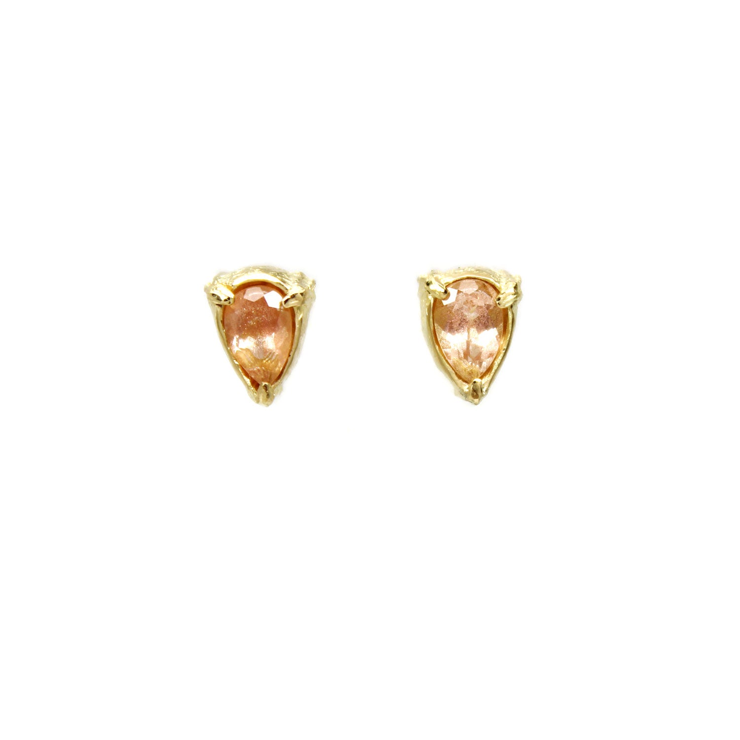 Oregon Sunstone Short Pierces / Earrings (SILVER
