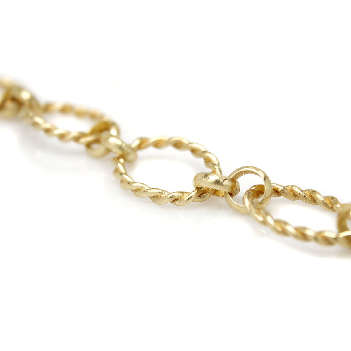 Oval Textured Twist Link Bracelet