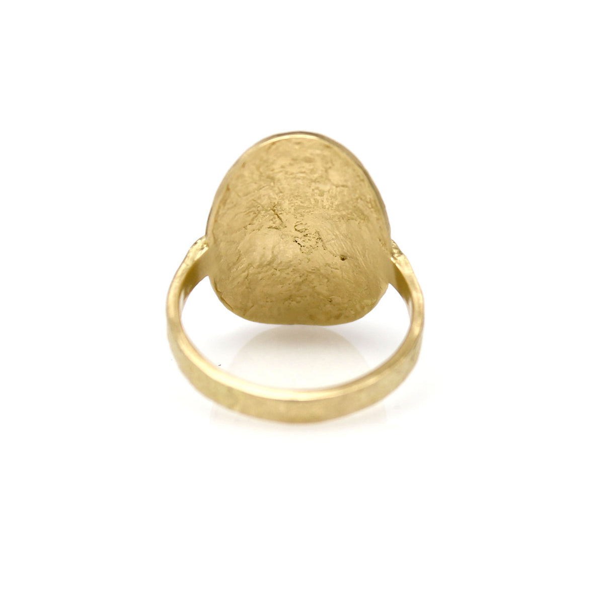 Strapped Textured Oval Ring